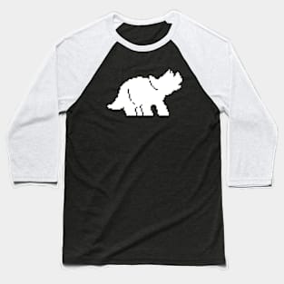 8-Bit Triceratops Baseball T-Shirt